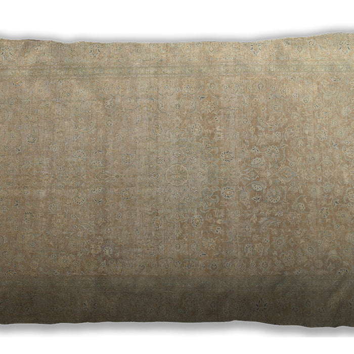 Traditional Classic Rectangular Brown Lumbar Throw Pillow, 13 inch by 19 inch, lbtr3391