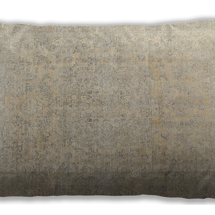 Traditional Classic Rectangular Brown Lumbar Throw Pillow, 13 inch by 19 inch, lbtr3392