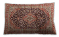 Traditional Classic Rectangular Fire Brick Red Lumbar Throw Pillow, 13 inch by 19 inch, lbtr3394