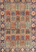 Machine Washable Traditional Red Brown Rug, wshtr3396