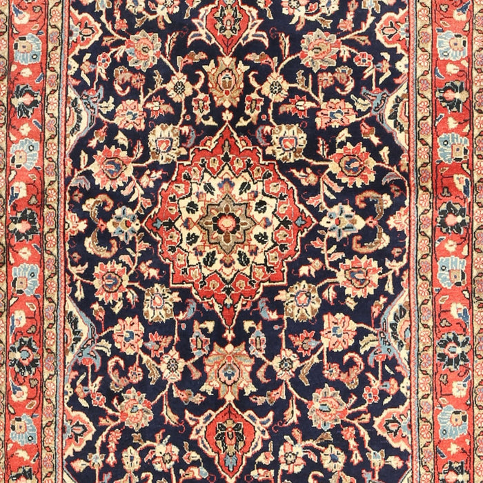 Traditional Brown Red Medallion Rug, tr3397