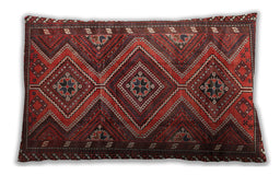 Traditional Classic Rectangular Sienna Brown Lumbar Throw Pillow, 13 inch by 19 inch, lbtr3398