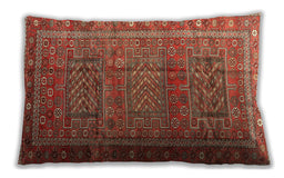 Traditional Classic Rectangular Peru Brown Lumbar Throw Pillow, 13 inch by 19 inch, lbtr3399