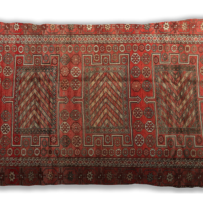 Traditional Classic Rectangular Peru Brown Lumbar Throw Pillow, 13 inch by 19 inch, lbtr3399