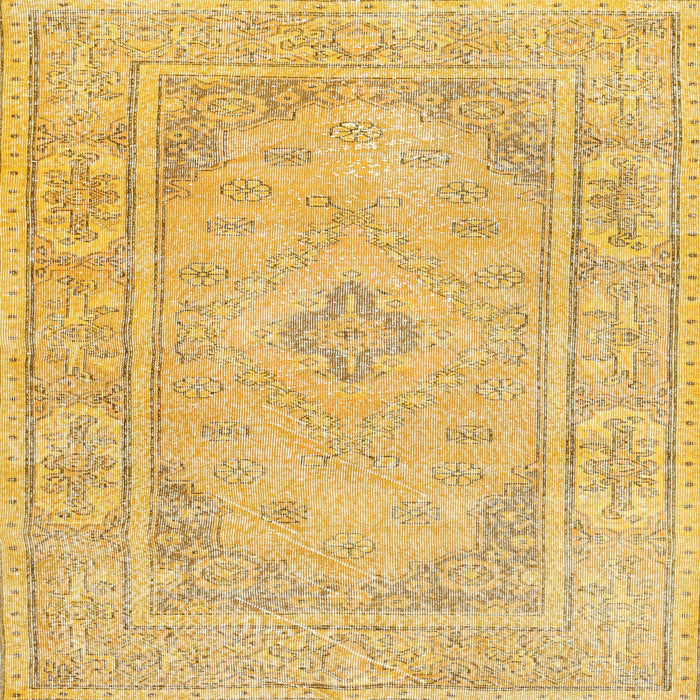 Square Traditional Dark Orange Persian Rug, tr339