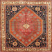 Square Traditional Sand Brown Persian Rug, tr33