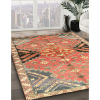 Traditional Brownish Green Persian Rug, tr3400