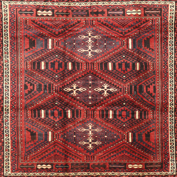 Square Traditional Sienna Brown Persian Rug, tr3401