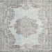 Round Machine Washable Traditional Light Gray Rug, wshtr3403