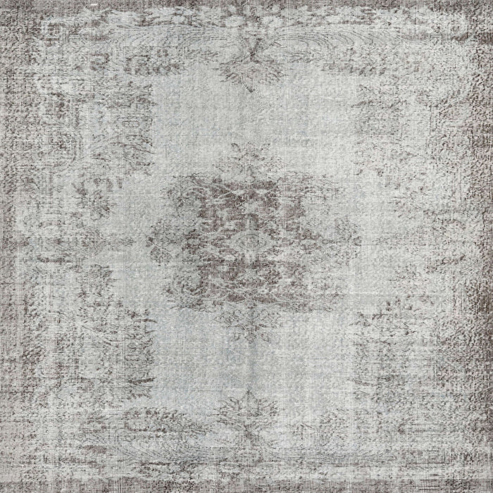 Square Traditional Gray Persian Rug, tr3404
