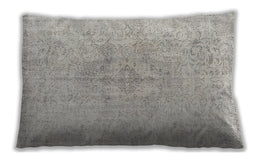 Traditional Classic Rectangular Dark Gray Lumbar Throw Pillow, 13 inch by 19 inch, lbtr3407