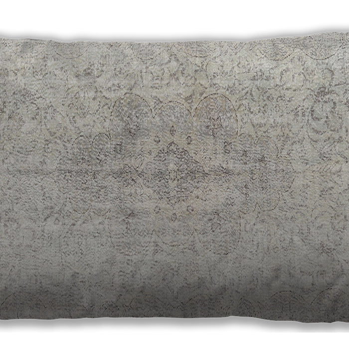 Traditional Classic Rectangular Dark Gray Lumbar Throw Pillow, 13 inch by 19 inch, lbtr3407