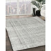 Machine Washable Traditional Dark Gray Rug in a Family Room, wshtr3408