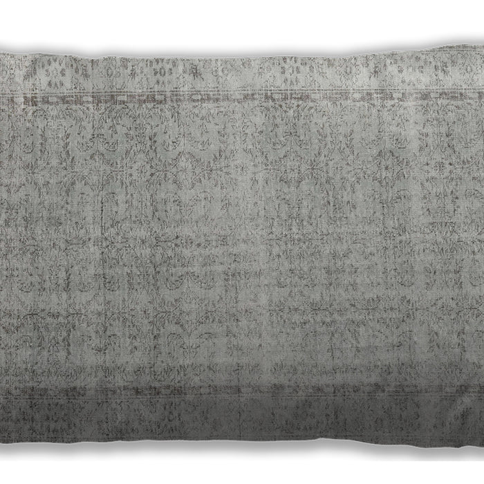 Traditional Classic Rectangular Dark Gray Lumbar Throw Pillow, 13 inch by 19 inch, lbtr3408