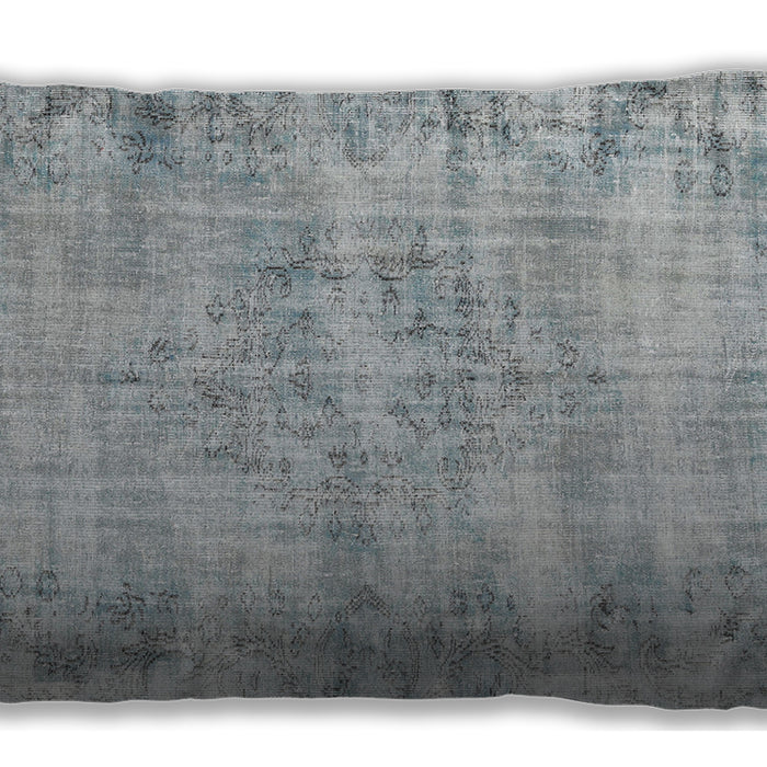 Traditional Classic Rectangular Silver Gray Lumbar Throw Pillow, 13 inch by 19 inch, lbtr3409