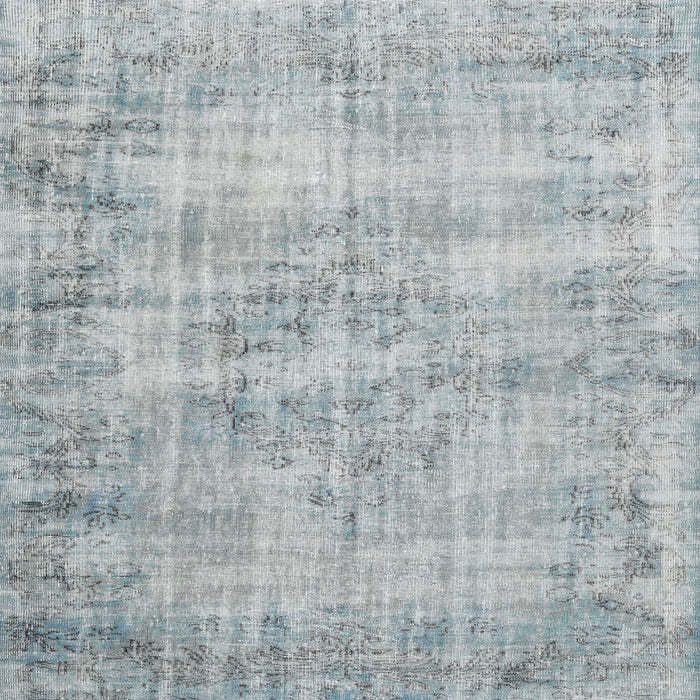 Round Machine Washable Traditional Silver Gray Rug, wshtr3409