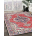 Traditional Brown Red Persian Rug in Family Room, tr3413
