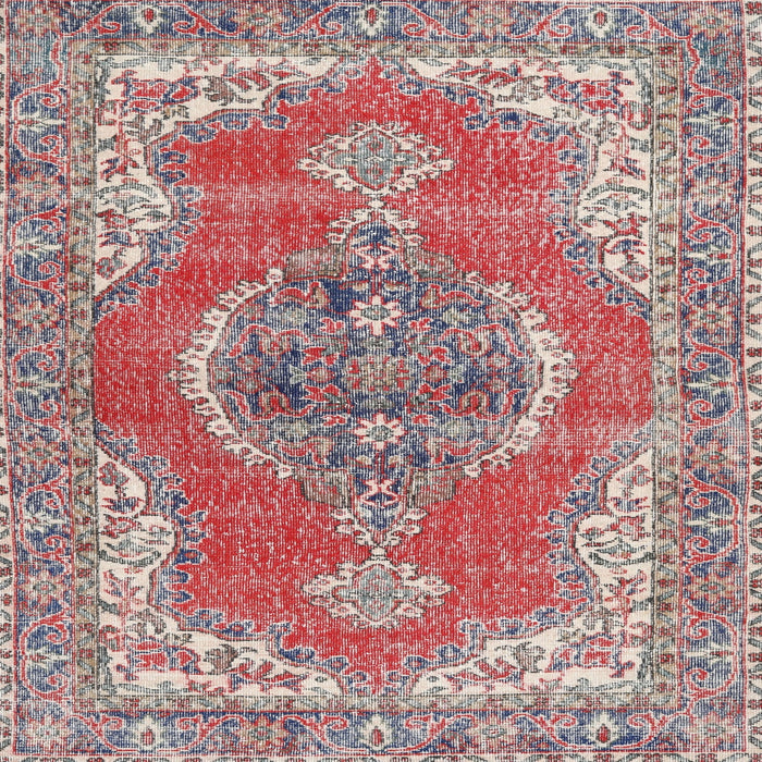 Square Traditional Brown Red Persian Rug, tr3413