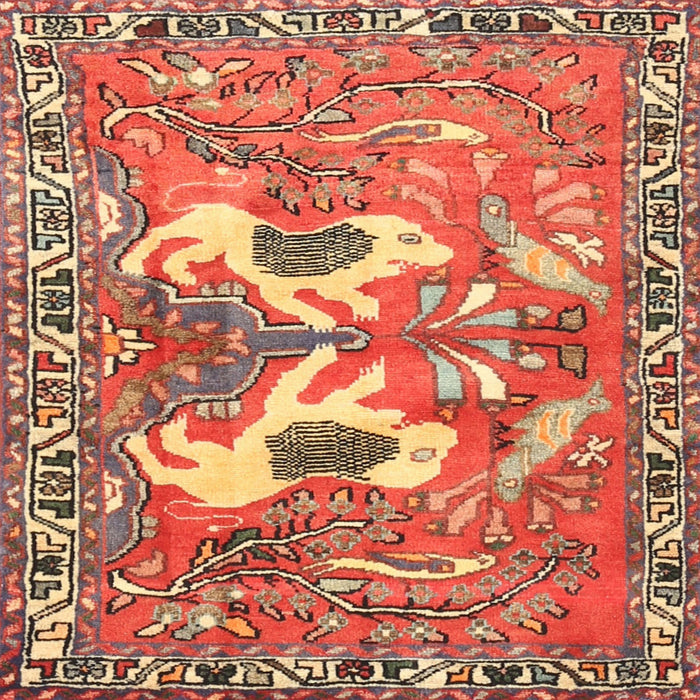 Square Traditional Red Persian Rug, tr3415