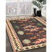 Machine Washable Traditional Dark Brown Rug in a Family Room, wshtr3416