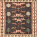 Square Traditional Dark Brown Persian Rug, tr3416