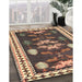 Traditional Dark Brown Persian Rug in Family Room, tr3416