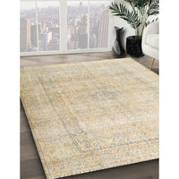 Traditional Golden Blonde Gold Persian Rug, tr3418