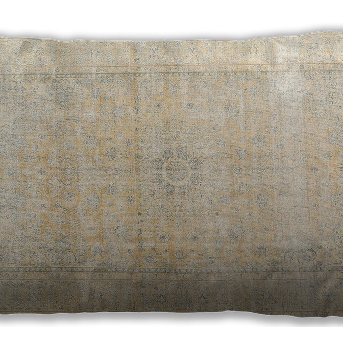 Traditional Classic Rectangular Golden Blonde Gold Lumbar Throw Pillow, 13 inch by 19 inch, lbtr3418