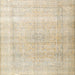 Square Traditional Golden Blonde Gold Persian Rug, tr3418