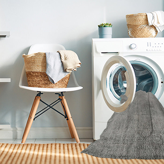 Machine Washable Traditional Gray Rug in a Washing Machine, wshtr3419