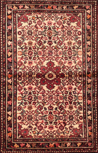 Machine Washable Traditional Saffron Red Rug, wshtr341