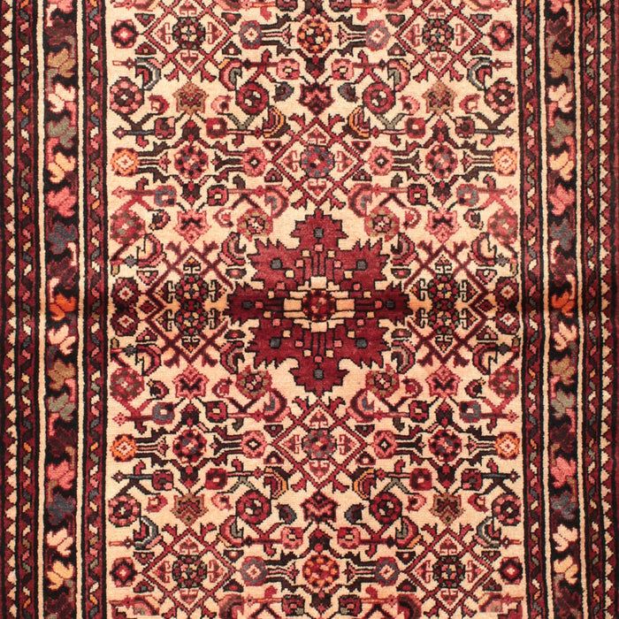 Machine Washable Traditional Saffron Red Rug, wshtr341