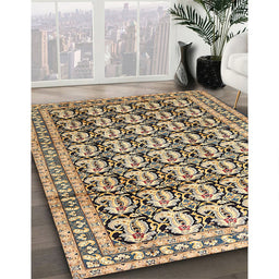 Traditional Coffee Brown Persian Rug in Family Room, tr3423