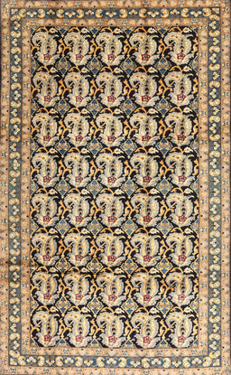 Machine Washable Traditional Coffee Brown Rug, wshtr3423