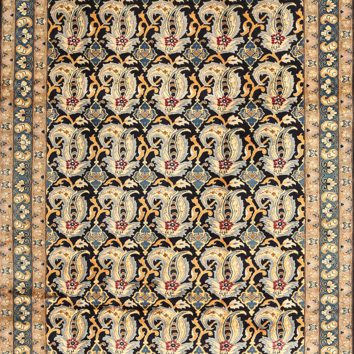 Machine Washable Traditional Coffee Brown Rug, wshtr3423