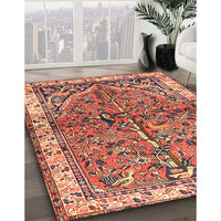 Traditional Sand Brown Animal Rug, tr3424