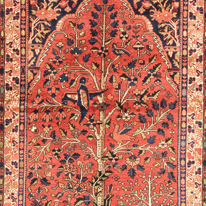 Machine Washable Traditional Sand Brown Rug, wshtr3425