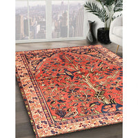 Traditional Sand Brown Animal Rug, tr3425