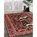 Traditional Rust Pink Animal Rug in Family Room, tr3426