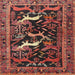 Square Traditional Rust Pink Animal Rug, tr3426