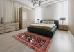 Machine Washable Traditional Rust Pink Rug in a Bedroom, wshtr3426