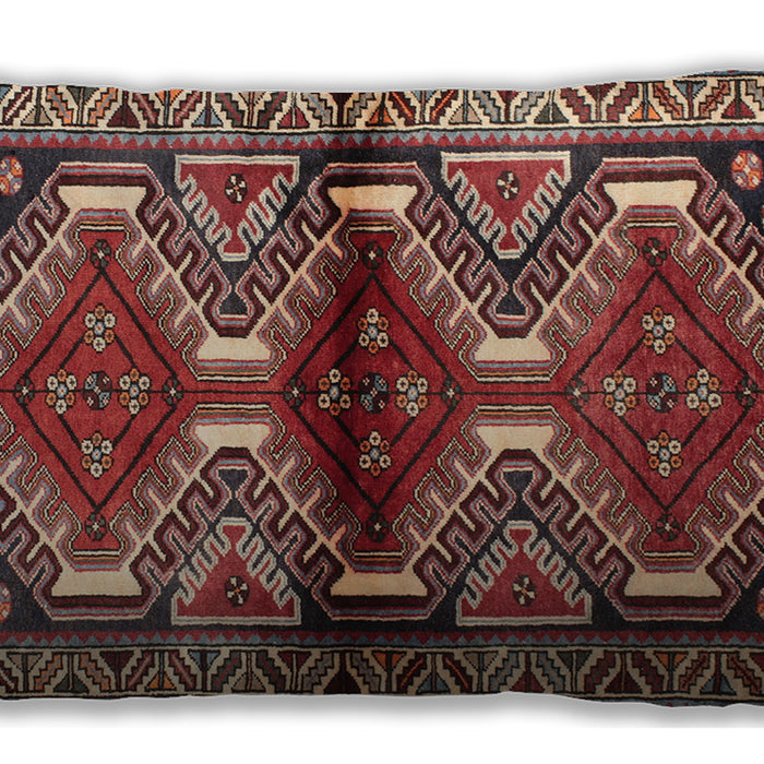 Traditional Classic Rectangular Saffron Red Lumbar Throw Pillow, 13 inch by 19 inch, lbtr342