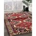 Traditional Saffron Red Persian Rug in Family Room, tr342