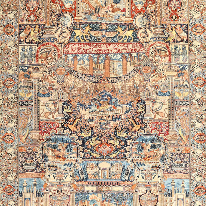 Traditional Brown Animal Rug, tr3431