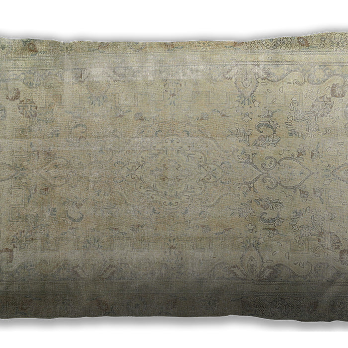 Traditional Classic Rectangular Brown Lumbar Throw Pillow, 13 inch by 19 inch, lbtr3432
