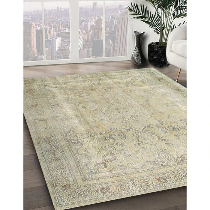 Traditional Brown Persian Rug in Family Room, tr3432