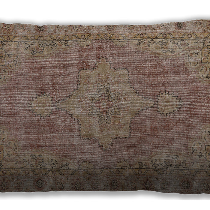 Traditional Classic Rectangular Light French Beige Brown Lumbar Throw Pillow, 13 inch by 19 inch, lbtr3433