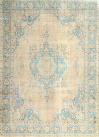 Machine Washable Traditional Sand Brown Rug, wshtr3436