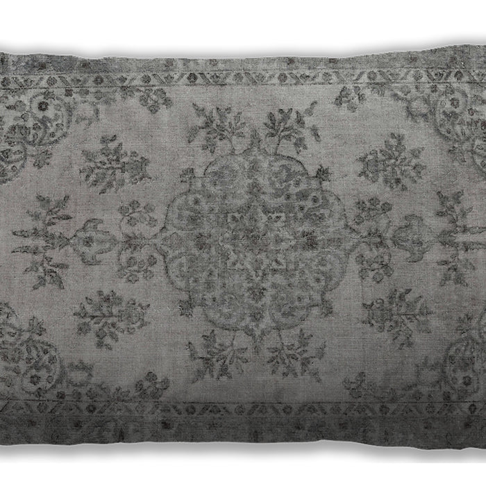 Traditional Classic Rectangular Pale Silver Gray Lumbar Throw Pillow, 13 inch by 19 inch, lbtr3437