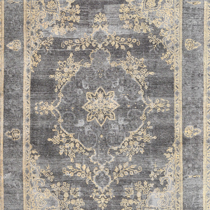 Machine Washable Traditional Tan Brown Rug, wshtr3438